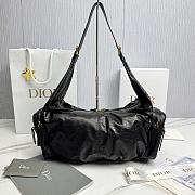 Dior Medium Grand Tour Multipocket Bag Black Crinkled Calfskin - 30.5x18x16cm - 5