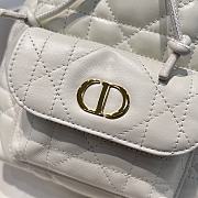 Small Dior Caro Bucket Bag Latte Macrocannage Lambskin - 24x20x9cm - 6