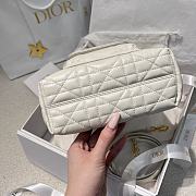 Small Dior Caro Bucket Bag Latte Macrocannage Lambskin - 24x20x9cm - 5