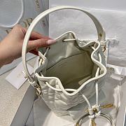Small Dior Caro Bucket Bag Latte Macrocannage Lambskin - 24x20x9cm - 3