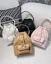 Small Dior Caro Bucket Bag Macrocannage Lambskin - 1