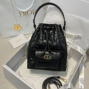 Small Dior Caro Bucket Bag Macrocannage Lambskin - 4