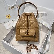 Small Dior Caro Bucket Bag Macrocannage Lambskin - 3