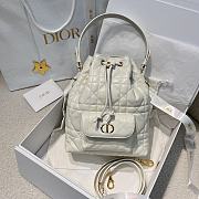 Small Dior Caro Bucket Bag Macrocannage Lambskin - 2
