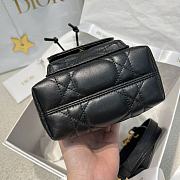 Dior Caro Nano Bucket Bag Black Macrocannage Lambskin - 14x15x7cm - 5