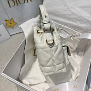 Dior Caro Nano Bucket Bag Latte Macrocannage Lambskin - 14x15x7cm - 5