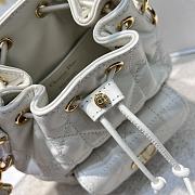 Dior Caro Nano Bucket Bag Latte Macrocannage Lambskin - 14x15x7cm - 4