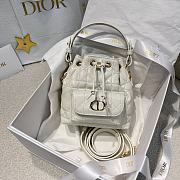 Dior Caro Nano Bucket Bag Latte Macrocannage Lambskin - 14x15x7cm - 2
