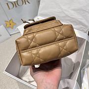 Dior Caro Nano Bucket Bag Light Gold Macrocannage Lambskin - 14x15x7cm - 6