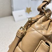 Dior Caro Nano Bucket Bag Light Gold Macrocannage Lambskin - 14x15x7cm - 3