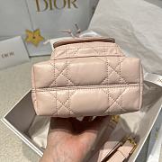 Dior Caro Nano Bucket Bag Light Pink Macrocannage Lambskin - 14x15x7cm - 5