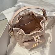 Dior Caro Nano Bucket Bag Light Pink Macrocannage Lambskin - 14x15x7cm - 2