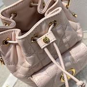Dior Caro Nano Bucket Bag Light Pink Macrocannage Lambskin - 14x15x7cm - 4