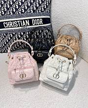 Dior Caro Nano Bucket Bag Macrocannage Lambskin - 1