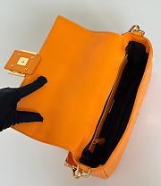 Fendi Baguette Light Orange Nappa Leather Bag - 27x15x6cm - 6