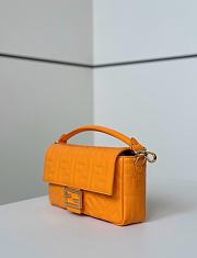 Fendi Baguette Light Orange Nappa Leather Bag - 27x15x6cm - 5