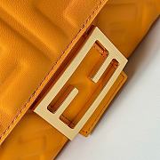 Fendi Baguette Light Orange Nappa Leather Bag - 27x15x6cm - 2