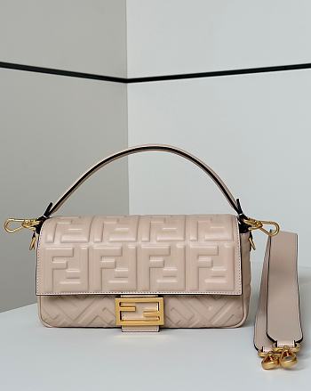 Fendi Baguette Light Beige Nappa Leather Bag - 27x15x6cm