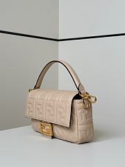Fendi Baguette Light Beige Nappa Leather Bag - 27x15x6cm - 6