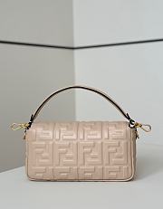 Fendi Baguette Light Beige Nappa Leather Bag - 27x15x6cm - 4