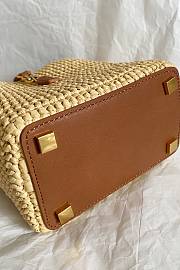 YSL Le 37 Mini In Raffia Natural - 15x13x6cm  - 2