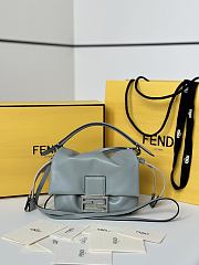 Fendi Mamma Baguette Small Matcha Green Nappa Leather Mini Bag - 16x13x10cm - 1