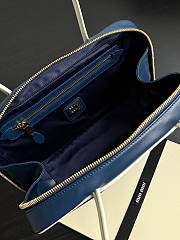 Miumiu Beau Leather Bag Blue/White 5BB172 - 30x17x8.5cm - 3