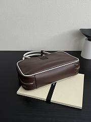 Miumiu Beau Leather Bag Briarwood/White 5BB172 - 30x17x8.5cm - 2