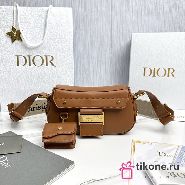 Dior Small Streetchic Bag Brown Vintage Smooth Calfskin - 24x12.5x5cm - 1