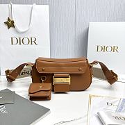 Dior Small Streetchic Bag Brown Vintage Smooth Calfskin - 24x12.5x5cm - 6
