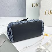 Small Dior Toujours Bag Blue Denim Dior Oblique Jacquard - 23x15.5x12cm - 5