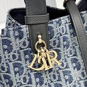 Small Dior Toujours Bag Blue Denim Dior Oblique Jacquard - 23x15.5x12cm - 3