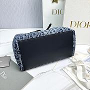 Meidum Dior Toujours Bag Blue Denim Dior Oblique Jacquard - 28.5x21.5x17cm - 2