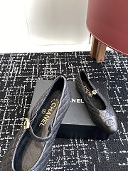 Chanel Mary Janes Lamskin Black  - 2