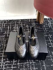 Chanel Mary Janes Lamskin Black  - 6