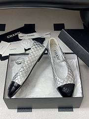 Chanel Mary Janes Aged Calfskin Silver - 3
