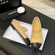 Chanel Mary Janes Lamskin Calfskin Beige - 6