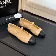 Chanel Mary Janes Lamskin Calfskin Beige - 3
