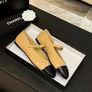 Chanel Mary Janes Lamskin Calfskin Beige - 2