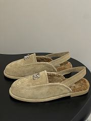 Chanel 25 Shearling Lined Suede Calfskin CC Loafers  - 3