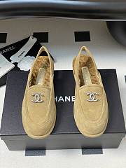 Chanel 25 Shearling Lined Suede Calfskin CC Loafers  - 2