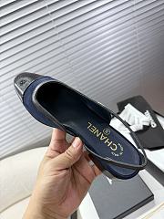 Chanel 25 Slingback Suede Navy Blue 2cm - 6