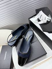 Chanel 25 Slingback Suede Navy Blue 2cm - 3