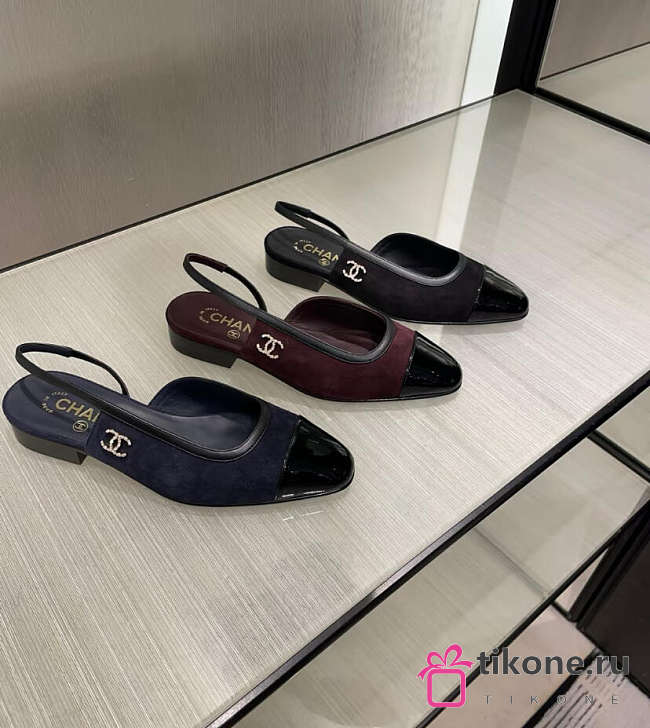 Chanel 25 Slingback Suede - 1