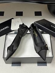 Chanel 25 Ballet Flats Silk Satin Black - 3