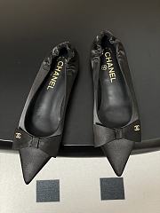 Chanel 25 Ballet Flats Silk Satin Black - 2