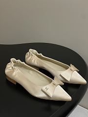 Chanel 25 Ballet Flats Silk Satin Beige - 6