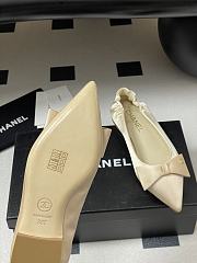 Chanel 25 Ballet Flats Silk Satin Beige - 5