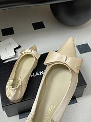 Chanel 25 Ballet Flats Silk Satin Beige - 2