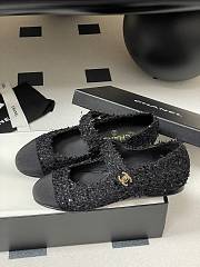 Chanel 25 Mary Janes Tweed Sequin Grosgrain Black - 6